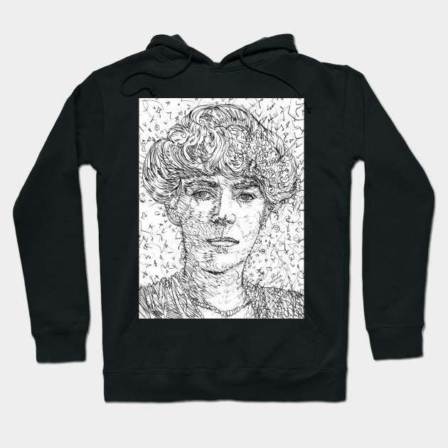 GERTRUDE BELL pencil portrait .1 Hoodie by lautir